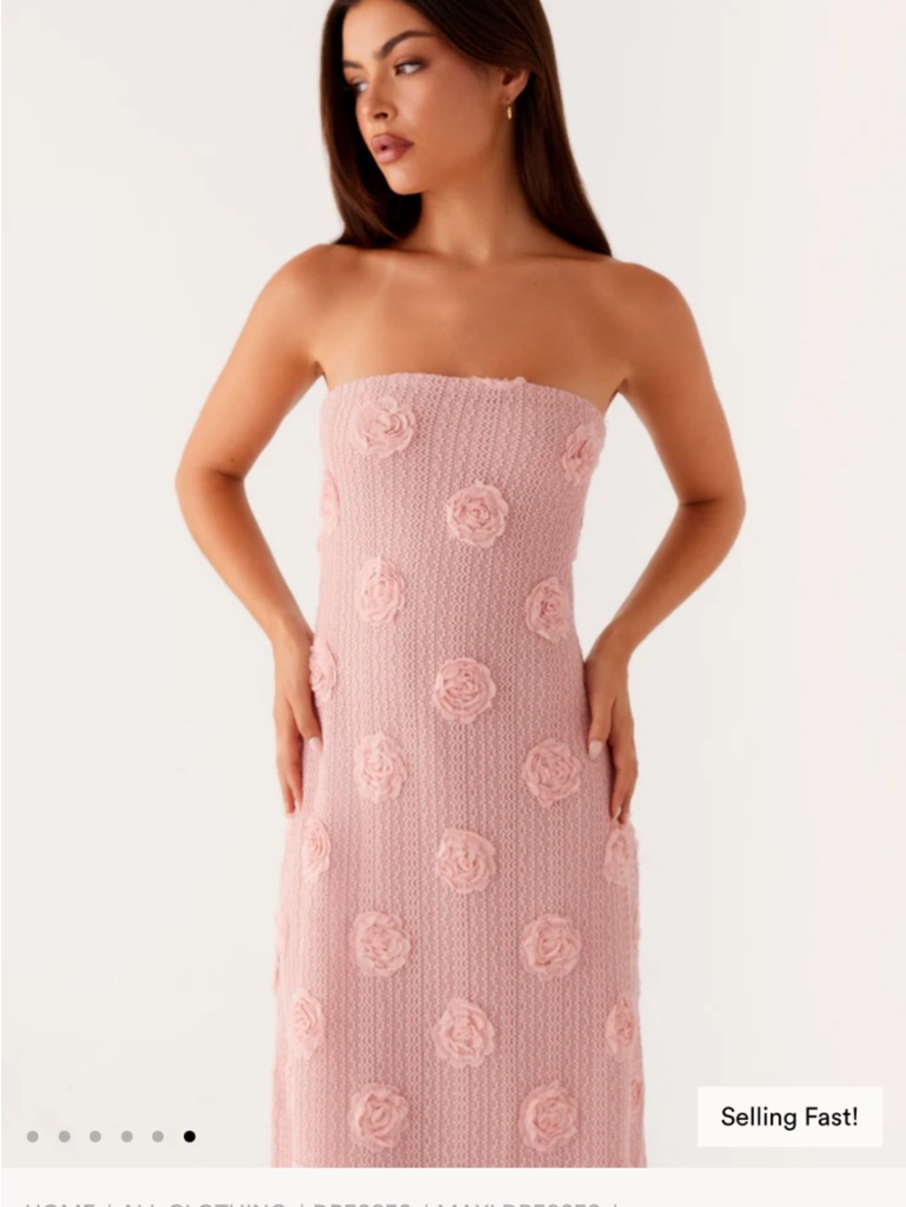 Peppermayo Holly Strapless Maxi Dress Floral Size 6 Prom - Picture 11 of 11